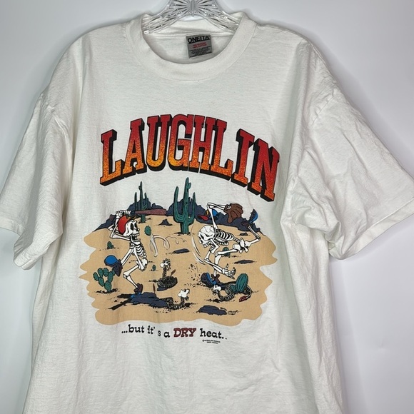 Vintage Oneita Laughlin Tempe, Arizona 1995 Tshirt Size XL - Picture 2 of 11